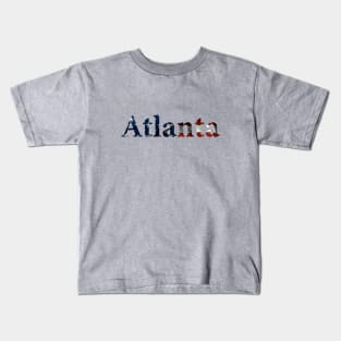 Atlanta American Flag Kids T-Shirt